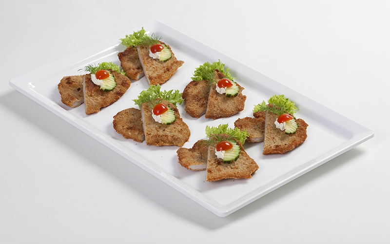 Garnierte Schnitzelchen